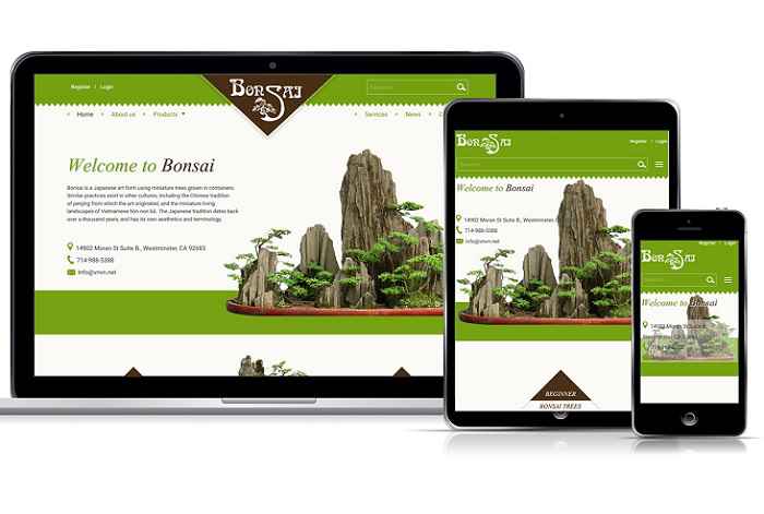 Thiết kế website mua bán cây cảnh bonsai độc đáo