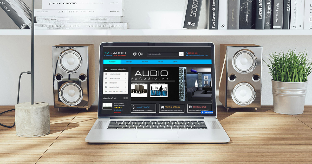 Thiết kế web Audio thiết bị âm thanh chuyên nghiệp dễ lên TOP Google