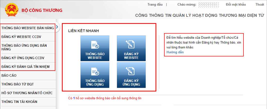 sikdo huong dan cach dang ky website voi bo cong thuong