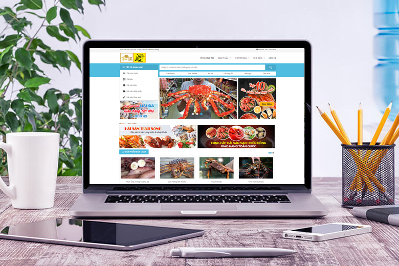 Thiết kế website bán hải sản- tin tức về thủy sản tại Bình Thạnh TPHCM
